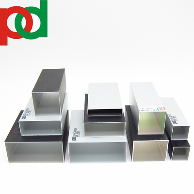 6063 T5 Aluminiowe rury Pustkie prostokątne Aluminiowe kwadratowe rury Aluminiowe kąt