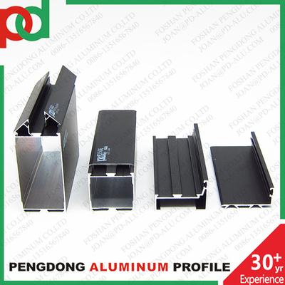 Czarne anodowane profile Aluminio do okien i drzwi Serie 35