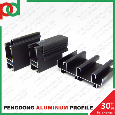 Czarne anodowane profile Aluminio do okien i drzwi Serie 35
