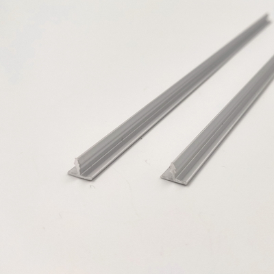 Dekoracyjne aluminiowe profile wykończeniowe w kształcie litery T 8 mm Srebrny anodowany matowy